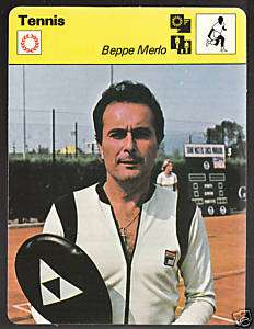 BEPPE MERLO Tennis 1979 SPORTSCASTER CARD 74 11  