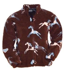 NEW Outback Kids Hearts & Horses Fleece Jacket #47022  