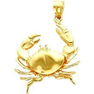  14K Gold Stone Crab Charm Jewelry