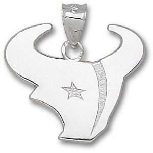  Houston Texans 1 Sterling Silver Horn Logo Pendant 