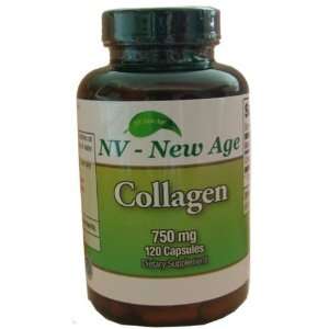 NV  New Age, Collagen 750mg, 120 Vegetarian Capsules 