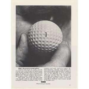   Great Golfer Golf Ball Time Magazine Print Ad (53941)