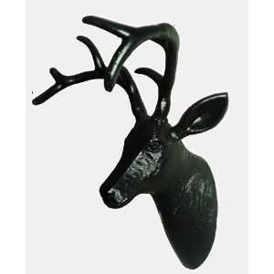   the Black Deer   Stag Head   Wall Mount Trophy Gift: Home & Kitchen