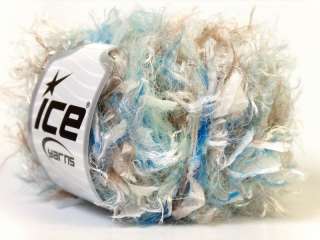 Lot of 8 Skeins ICE TECHNO PAPER (20% Paper 30% MicroFiber) Yarn Blue 