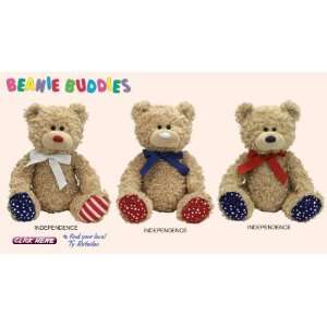 TY Beanie Buddies   INDEPENDENCE Bears (Set of 3   Red, White & Blue 