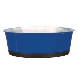 Ps Colored Ss Bowl W/Rubber Base 52Oz Blue