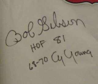 BOB GIBSON AUTOGRAPHED ST LOUIS CARDINALS JERSEY W/2 IN  