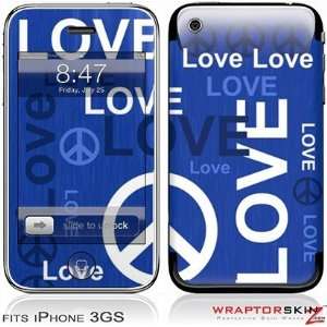   3GS Skin and Screen Protector Kit  Love and Peace Blue Electronics