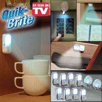 Quik Brite 8 pk LED Lights + 2 Bonus Swivel Spot Lights 890647000910 