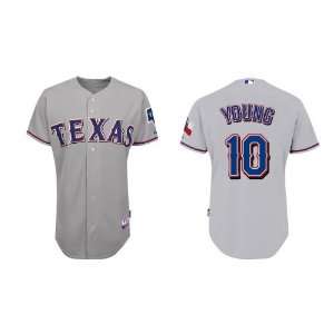  Texas Rangers 10# Michael Young Grey 2011 MLB Authentic 