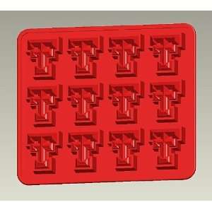   Texas Tech TTU Red Raiders Logo Ice Tray & Candy Mold   Set of 2: Home