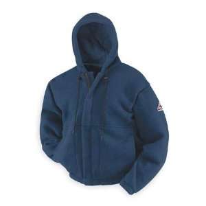  BULWARK SNH6NV RG/3XL FR Hooded Sweatshirt,Navy,3XL,Zipper 
