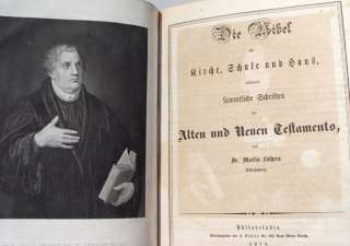 GERMAN LANGUAGE 1870 LUTERAN BIBLE BOOK  