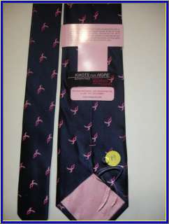 NEW BREAST CANCER KNOTS OF HOPE CURE LOGO SILK TIE  