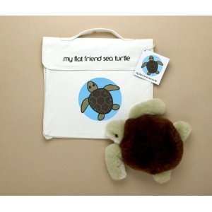  Flat Friends STURLC Sea Turtle Soft Plush Toy And Carry 