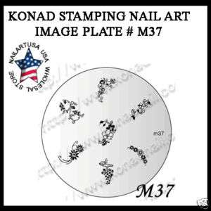 IMAGE PLATE M37 Konad Stamping Nail Art Design Nails  