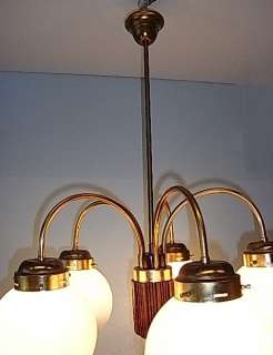 1970 BIOMORPHIC GLASS CEILING LAMP CHANDELIER LA2/171  