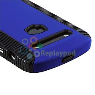 Black Blue Hybrid Case+Privacy SP+USB+Charger For BlackBerry Bold 9900 