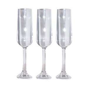   Champagne Flute Acrylic 5 3/Pkg; 6 Items/Order