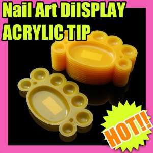    10 Nail Art Palette Dappen Dish for Paint Yellow 059 Beauty