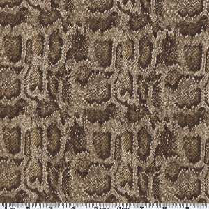  45 Wide Safari Python Brown Fabric By The Yard: Arts 
