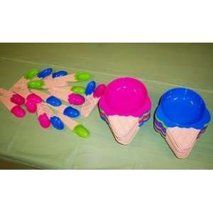  3 Pack Ice Cream Bowls and Spoon Sets 