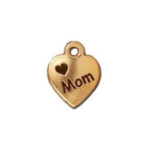  12mm Antique Gold Love Mom Charm by TierraCast: Arts 