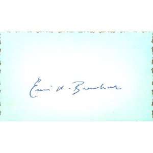  Ervin H. Bramhall Autographed Signature Card Everything 