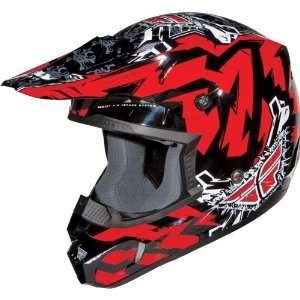 Fly Racing Kinetic Electric Youth MotoX Motorcycle Helmet   Black/Red 