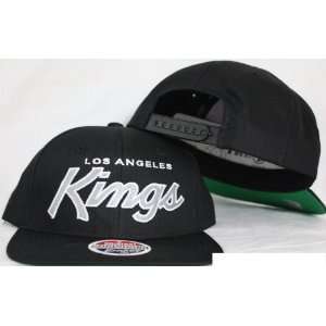   Kings Snapback Script Black Adjustable Plastic Snap Back Hat / Cap