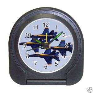 Navy Fighter Plane Blue Angels Travel Alarm Clock  