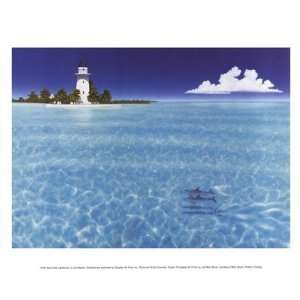   Boca Chita Lighthouse   Poster by Dan Mackin (12x9.5): Home & Kitchen