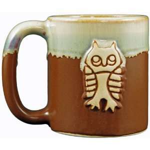 Padilla Owl Raised Design Soup Rack Mugs, Set of 6   Chocolate  