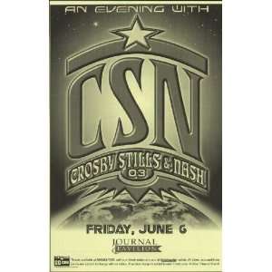  Crosby Stills & Nash Concert Poster Albuquerque 2003