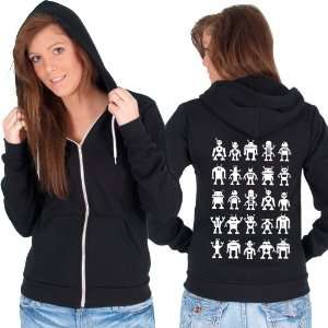  White Robot Attack American Apparel Hoodie: Everything 