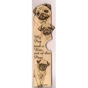  Pug Laser Engraved Dog Bookmark #2: Office Products