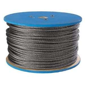 Peerless 4503317 Galvanized Zinc Coated Wire Rope in Reel, 7 x 19 
