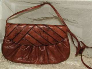 Vintage BARBARA BOLAN Genuine Lizard Handbag Purse  