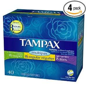  Tampax Multipax, 40 Count Packages (Pack of 2) Health 