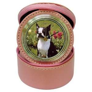  Boston Terrier Jewelry Case Travel Clock: Home & Kitchen