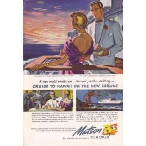  1949 Ad Matson Vintage Travel Print Ad 