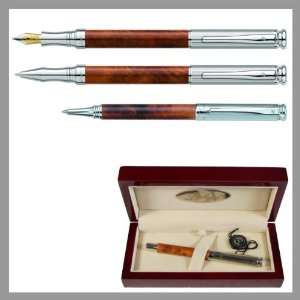    Laban Sterling & Light Briar Wood Pens   Engraved