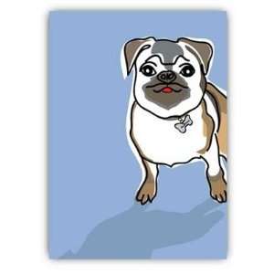   Card 5x7 Inch   Pug Facing Front   Thank You Patio, Lawn & Garden