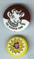 old ELSIE the BORDEN cow pin pinback button  