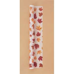    Autumn Disposable Plastic Tablecloth Rolls   Leaves