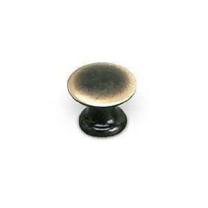   solid brass 1/2 diameter flat knob in satin bron: Home Improvement