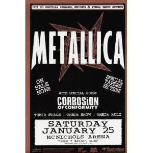  Metallica 1997 Original Concert Poster Denver