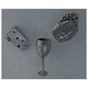 FREE SHIPPING* T900 2AS Antique Silver Wine & Cheese Push Pins, set 