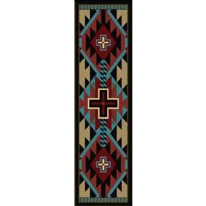  Rustic Cross Runner Rug Blue: Home & Kitchen