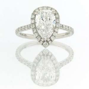   Pear Shape Diamond Engagement Anniversary Ring: Mark Broumand: Jewelry